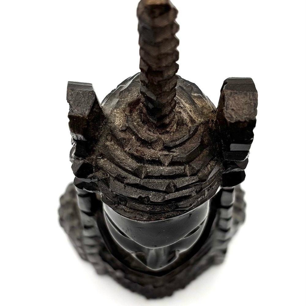 Benin King Oba, Carved Ebony Bust, Nigeria West Africa 1930s Tribal Art - Picture 2 of 9
